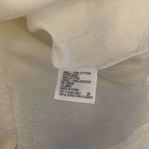 Tahari Arthur S Levine White Cotton Eyelet Sheath Dress Size 8 - Picture 12 of 13